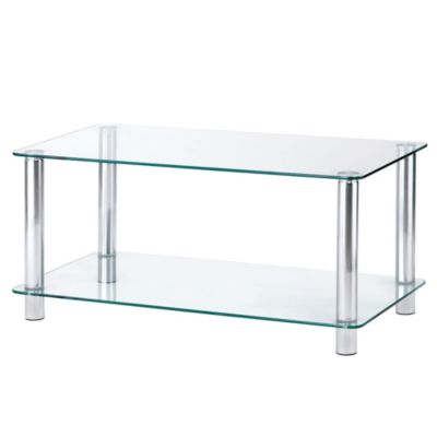 Camden Metal and Clear Glass Coffee Table