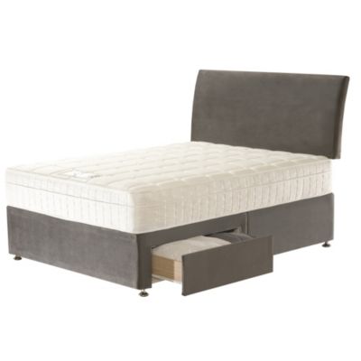 Sealy Pure Spa Slate Grey 2-drawer Storage Divan