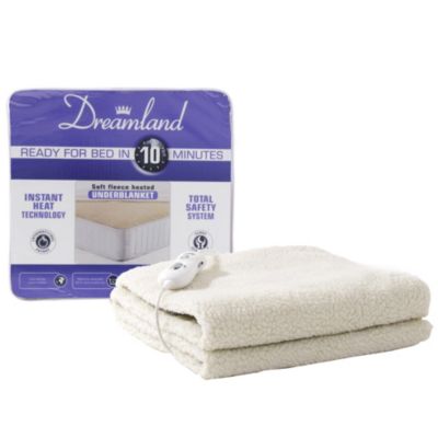 Dreamland 6863 Ready for Bed in 10 Minutes Double Fleece Under Blanket