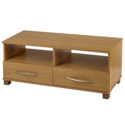 York Oak-effect 2-drawer Entertainment Centre