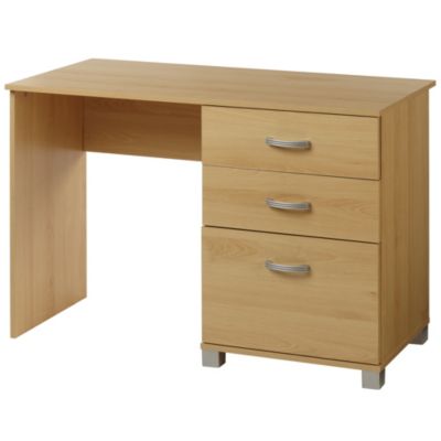 Beech Effect 3-drawer Pedestal Desk