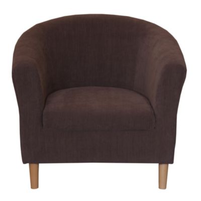Tub Chair in Chocolate Chenille
