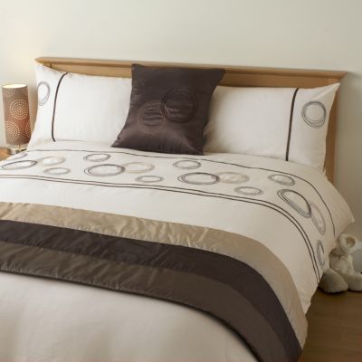 Tu Bed in a Bag Natural Geo Circles - includes Duvet Cover, Pillowcase, Runner and Cushion Cover