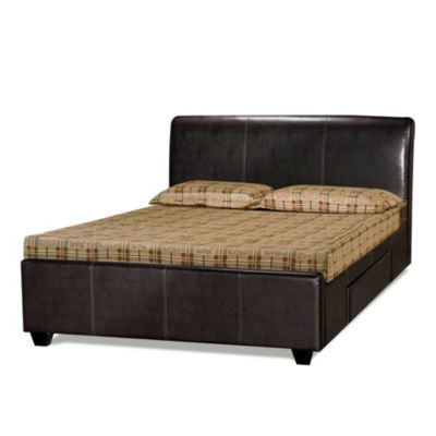 Anna Faux Leather Kingsize Bed with Storage Drawers