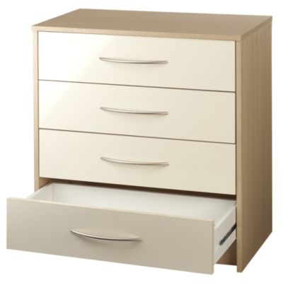 Colorado 4-drawer Chest of Drawers Cream Gloss