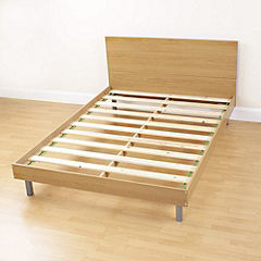Ashcraft furniture Kansas Kingsize Divan Oak Effect Bed