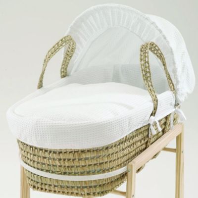 Claire De Lune Soft Cotton Waffle Moses Basket