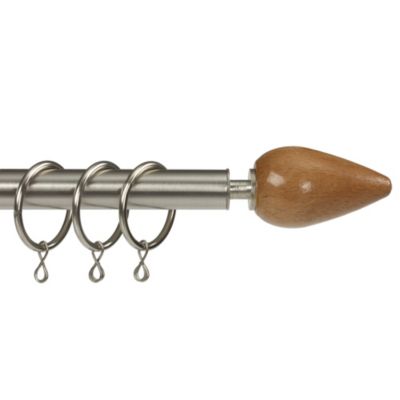 Statutory Tu Beech Curtain Pole with Cone Finial