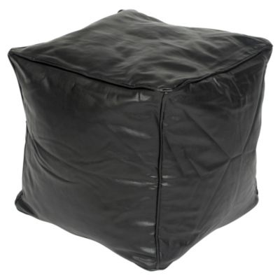 Creative Living Faux Leather Beancube Black