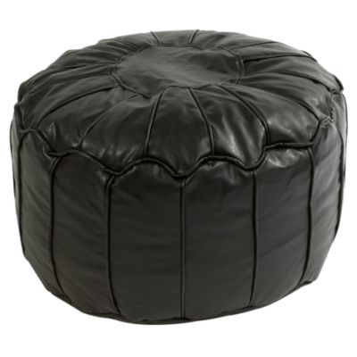 Creative Living Faux Leather Moroccan Footstall
