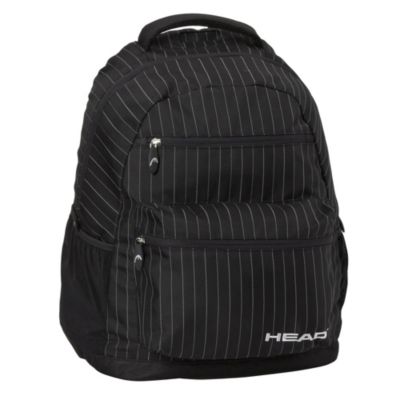Head Unisex Pinstripe Backpack Black and White