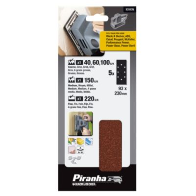 Piranha Rectangular Sander Sheets 5-pack
