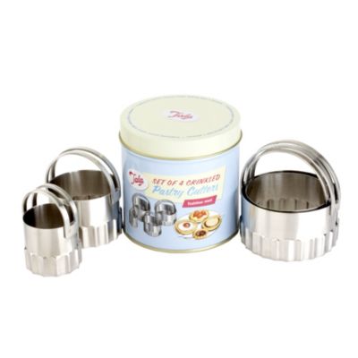 Tala Traditional Crinkled Cutters in Tin 4-pack Stainless Steel