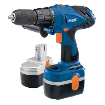 Draper 24V Cordless Combi Hammer Drill Kit with 2 Batteries