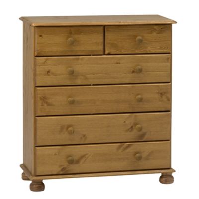 Statutory Oxford Pine 6-drawer Chest of Drawers