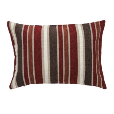 Tu Red Chenille Stripe Cushion
