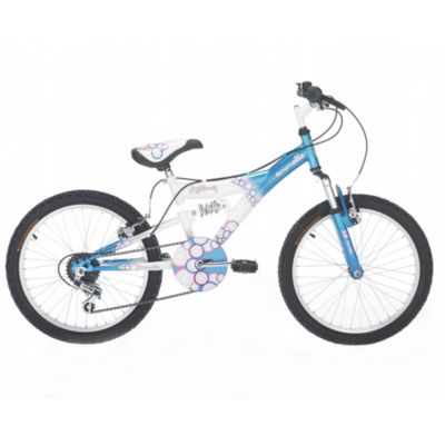 Emmelle Destiny 20" Wheel 6-speed Girls' Full Suspension Mountain Bike White and Turquoise