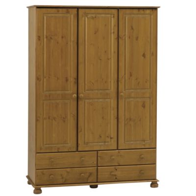 Statutory Oxford Pine 3-door Wardrobe