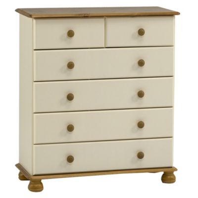 Oxford 6-drawer Chest of Drawers Cream