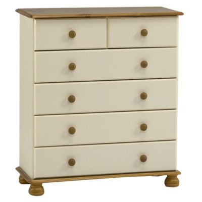 Statutory Oxford 6-drawer Chest of Drawers Cream