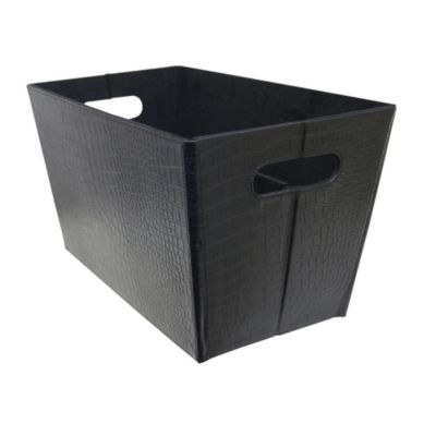 Tu Black Mock Croc Magazine Holder