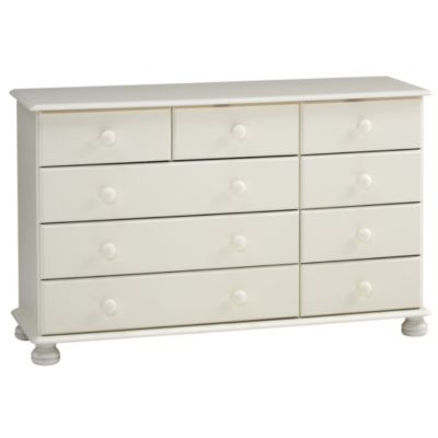 Statutory Somerset 9-drawer Chest of Drawers White