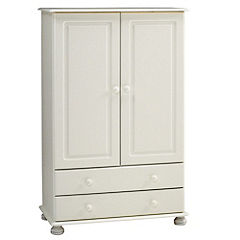 Somerset 2-drawer Small Wardrobe White