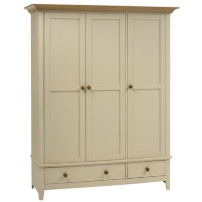 Devon 3-door Wardrobe Cream