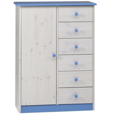 Atlanta Combi Wardrobe Blue and White