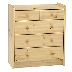 Unbranded Vermont Pine 5-drawer Chest of Drawers