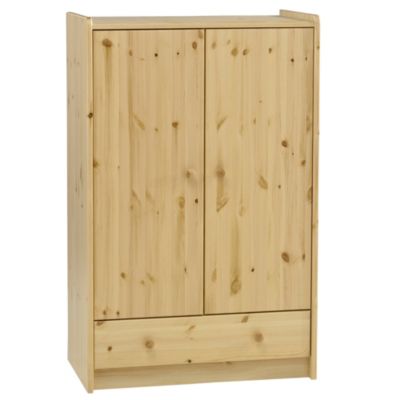 ProNova Vermont Pine 2-door 1-drawer Low Wardrobe