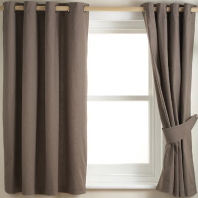 Tu Plain Mink Canvas Curtain