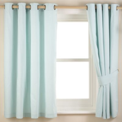 Tu Plain Duck Egg Canvas Curtain