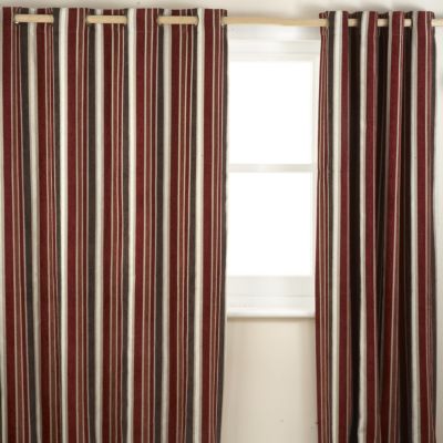 Tu Chenille Stripe Red Curtain