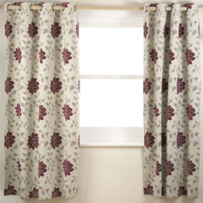 Tu Chenille Floral Red Curtain