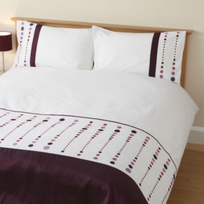 Tu Purple Embroidered Circle Bed Linen Set Single