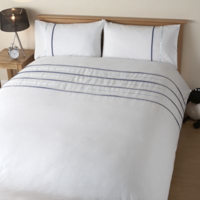 Tu Blues Ribbon Pin Tuck Bed Linen Set