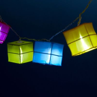 Sainsbury's Solar Fabric Cube Lights 8-pack