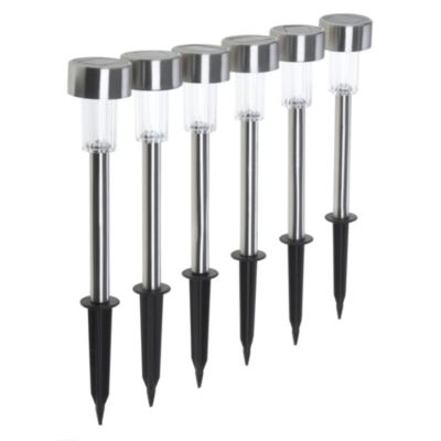 Sainsbury's Stainless Steel Solar Lights 6-pack