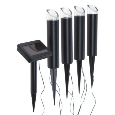 Sainsbury's Black Coated Aluminium Solar Lights 4-pack
