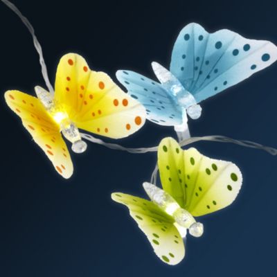 Sainsbury's Solar Fibre Optic Butterfly String Lights 8-pack