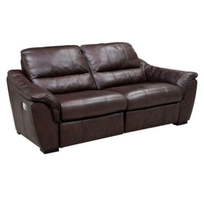 Porto Regular Chocolate Leather Recliner Sofa