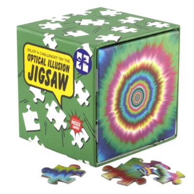 Optical Illusion Jigsaw Green