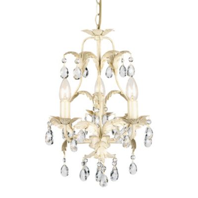 Orinoco 3-light Chandelier Cream and Gold