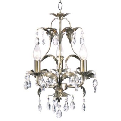 Inlite Orinoco 3-light Chandelier Antique Brass