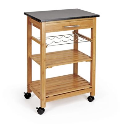 Ethos Large Bamboo Trolley with Granite Top