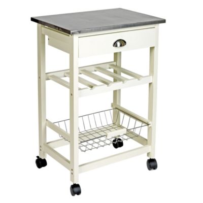 Ethos Cream Trolley with Stainless Steel Top