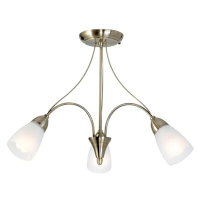 Inlite Missouri 3-bulb Ceiling Light Antique Brass