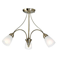 Inlite Missouri 3-bulb Ceiling Light Antique Brass