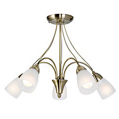 Inlite Missouri 5-bulb Ceiling Light Antique Brass
